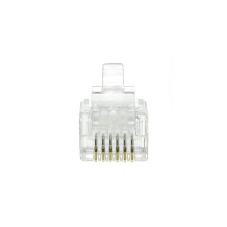 Cable Wholesale Phone/Data RJ12 Crimp Connectors for Flat Wire, 6P6C, 50 pieces 31D0-6P6CF